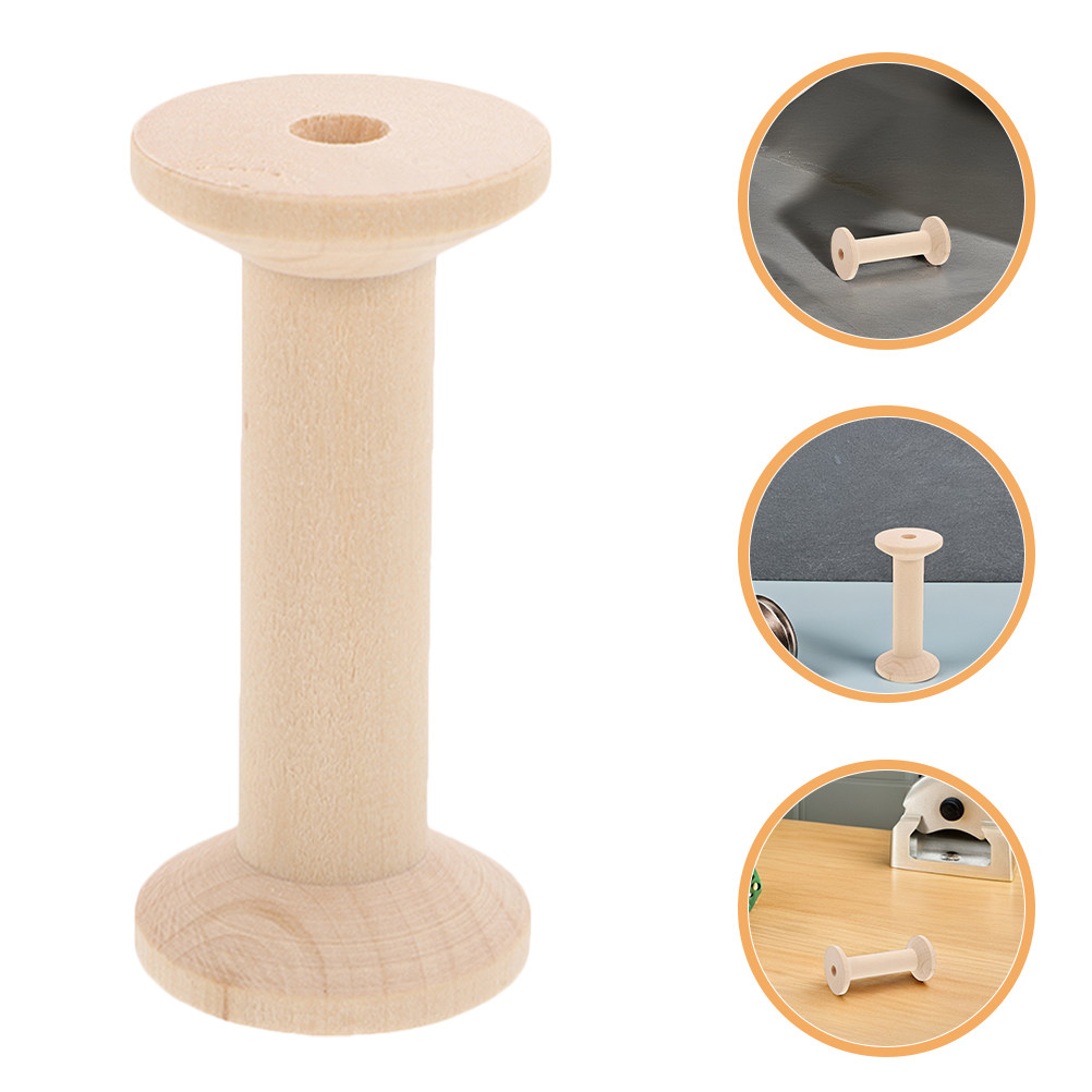 Embroidery Thread - 4 PCS Empty Wood Bobbins Thread