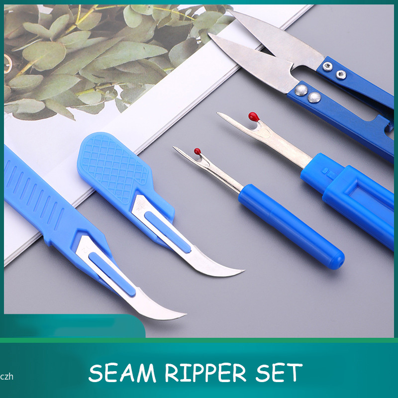 Embroidery Thread - 5Pcs Blue Sewing Ripper Kit with