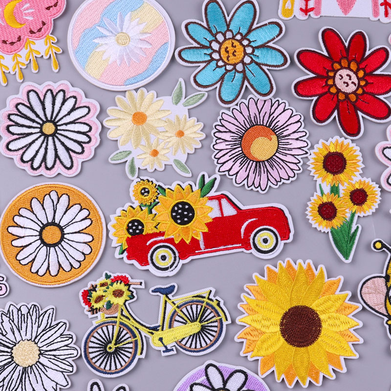 Embroidery Daisy Flower - Flowers/Car Patch Daisy SunFlower Embroidery Patch
