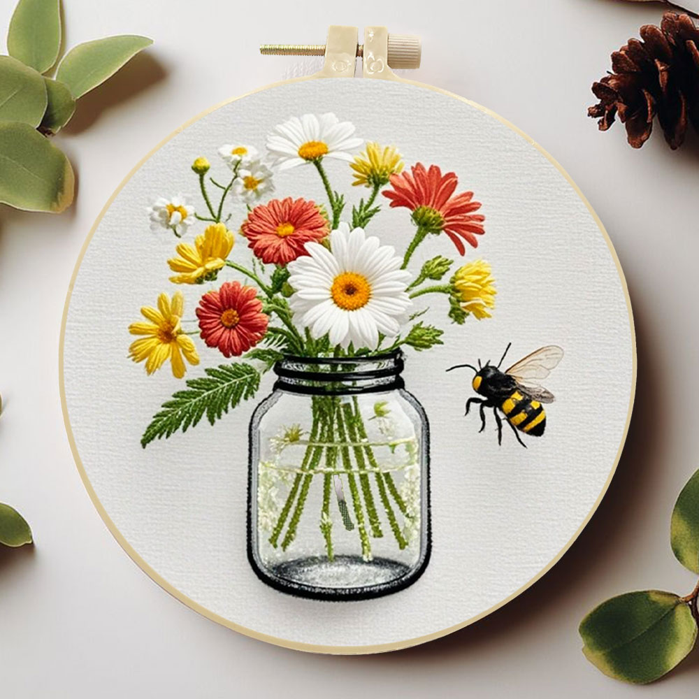 Embroidery Daisy Flower - 1PCS Diy Embroidery Kits Daisy Flower