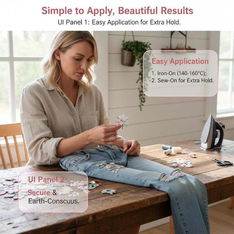 Embroidery Jacket Jeans - 1Pcs Jacket Jeans Craft Accessories Flower