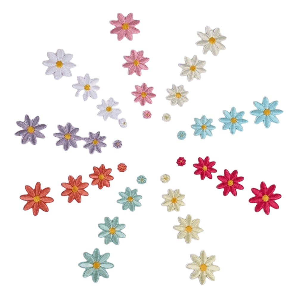 Embroidery Daisy Flower - 36Pcs Floral Pattern Daisy Flower Patches