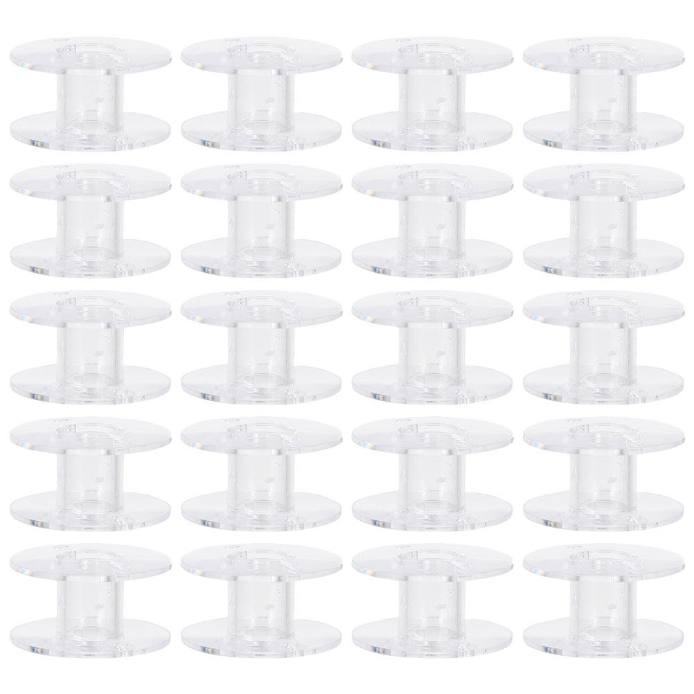 Embroidery Thread - 60Pcs Sewing Machine Bobbins Clear Plastic