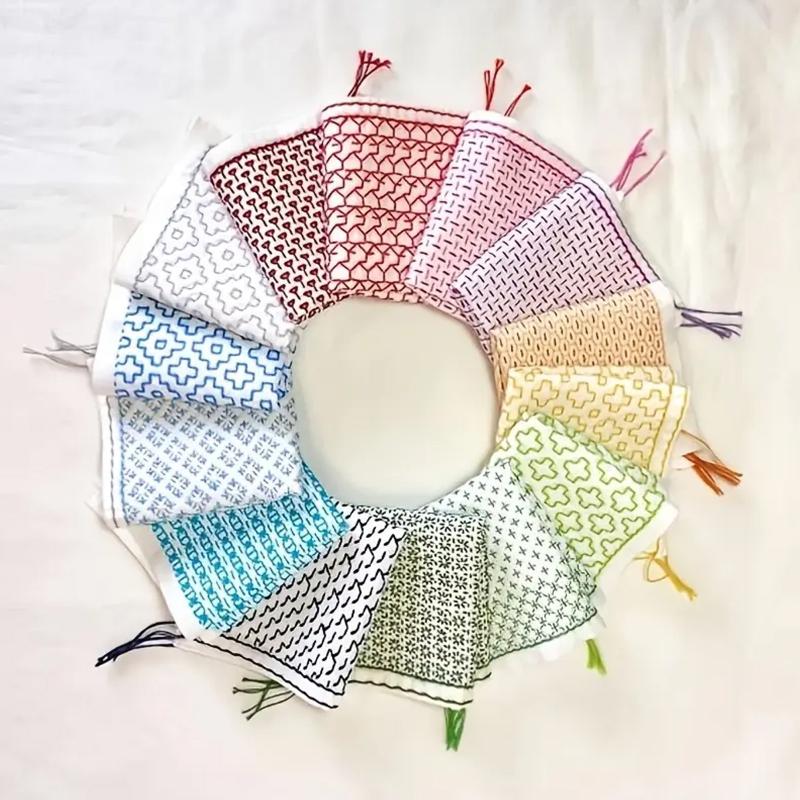 Embroidery Thread - 9/32Pcs Thread And Needles Denim Fabric