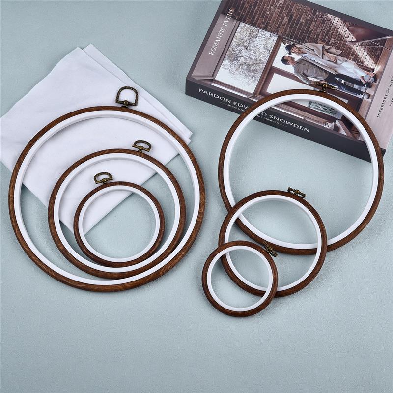 Round Oval Wooden Color Embroi - Embroidery Hoop Stand 评论和价格