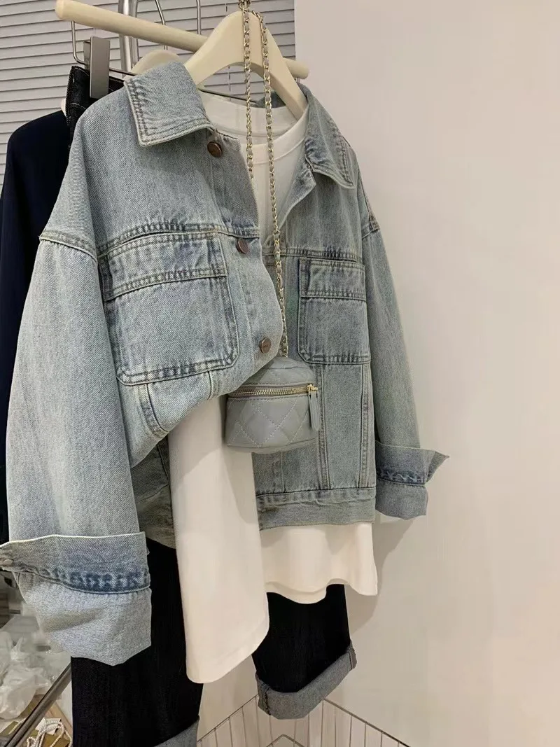 Denim Coat Women Y2k Spring Au - Embroidery Jacket Jeans 评论和价格