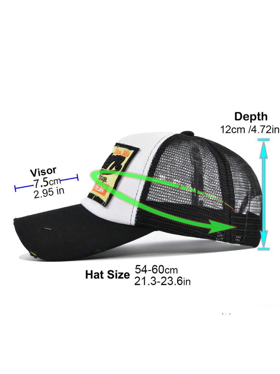 1pc Unisex Breathable Baseball - Embroidery Alphabet Designs 评论和价格