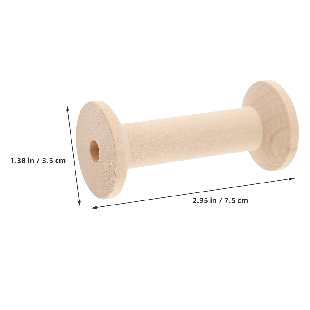 4 PCS Empty Wood Bobbins Threa - Embroidery Thread 评论和价格