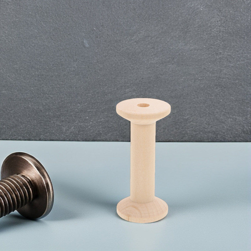 4 PCS Empty Wood Bobbins Threa - Embroidery Thread 评论和价格