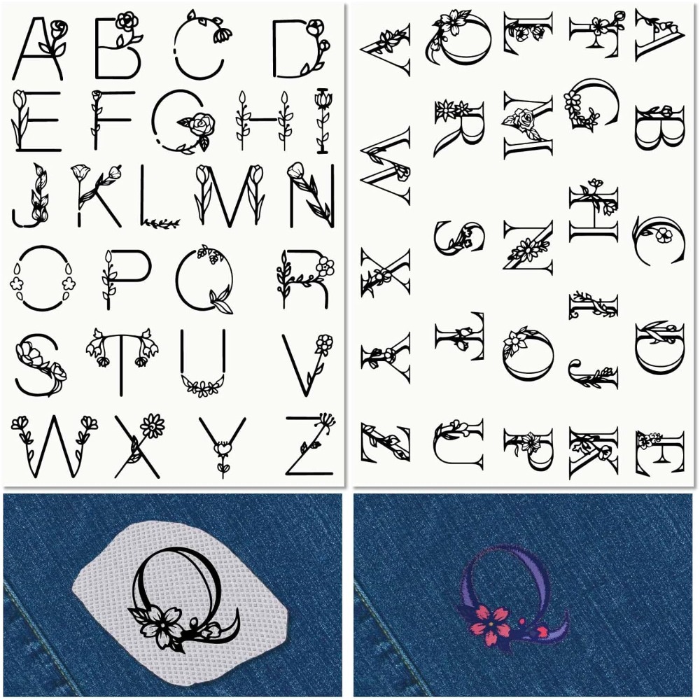 Letter A-Z Water Soluble Embro - Embroidery Paper 评论和价格