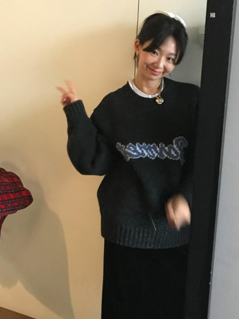Women's Wool Knit Sweater roun - Embroidery Moisturizer 评论和价格