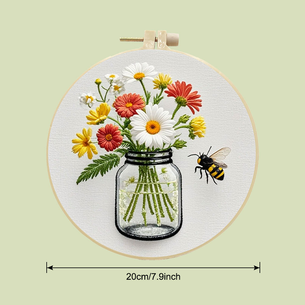1PCS Diy Embroidery Kits Daisy - Embroidery Daisy Flower 评论和价格