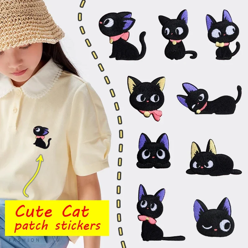Cute Cartoon Self-adhesive Big - Embroidery On Black Shirt 评论和价格