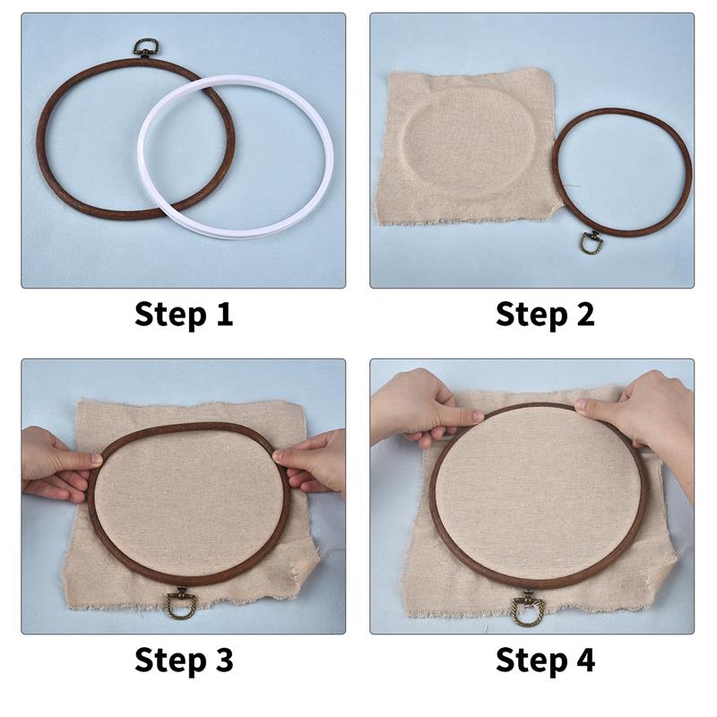 Sewing Tool Round Oval Wooden  - Embroidery Hoop Stand 评论和价格