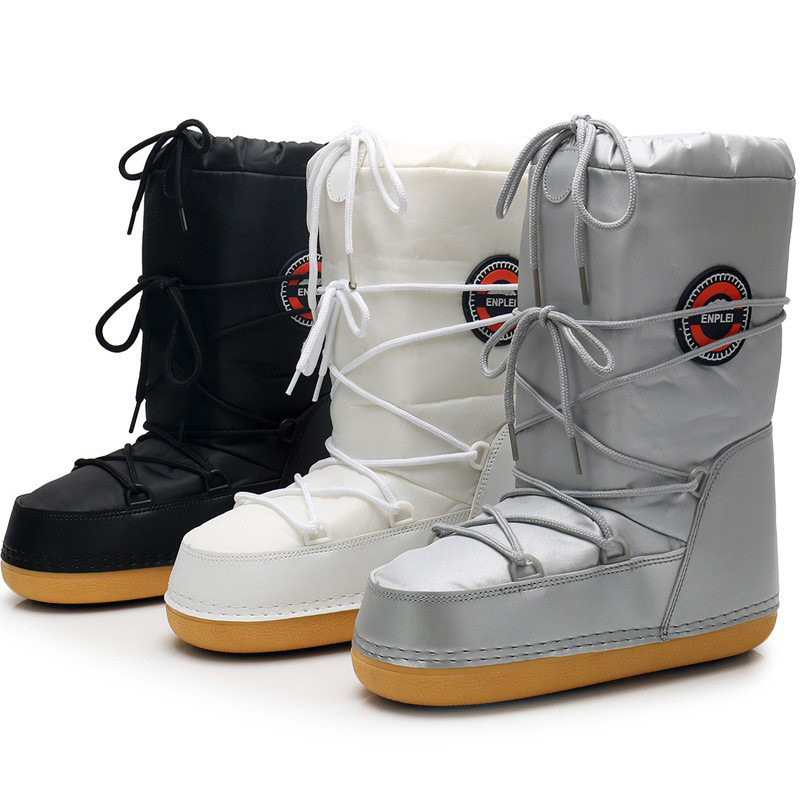 Winter Snow Boots Women Ski Bo - Embroidery White 评论和价格