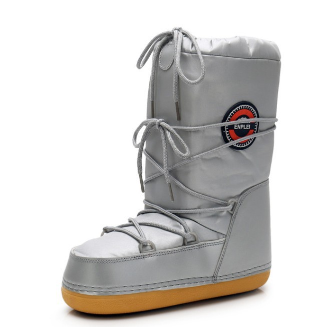 Winter Snow Boots Women Ski Bo - Embroidery White 评论和价格