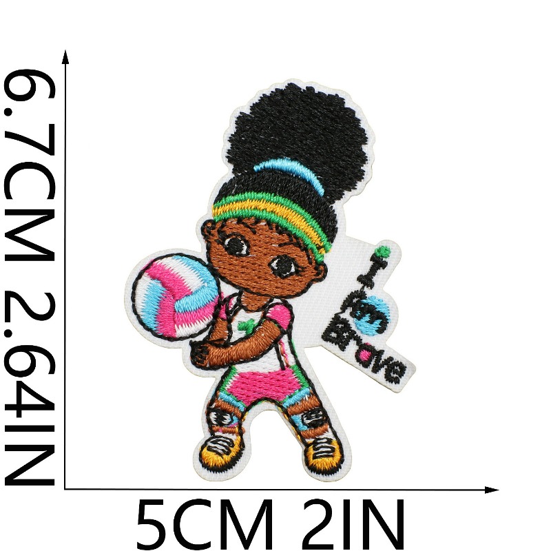 Cute Black Girl Baby Independe - Embroidery On Black Shirt 评论和价格