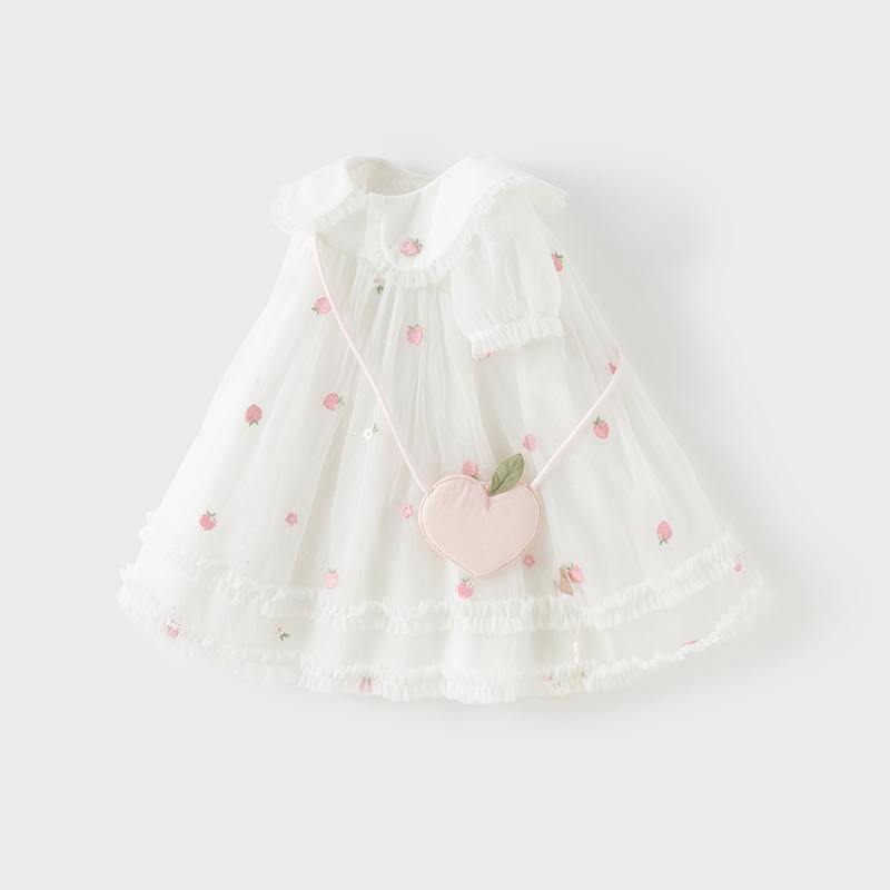 Dave Bella Girls Baby Mesh Pri - Embroidery White Dress 评论和价格