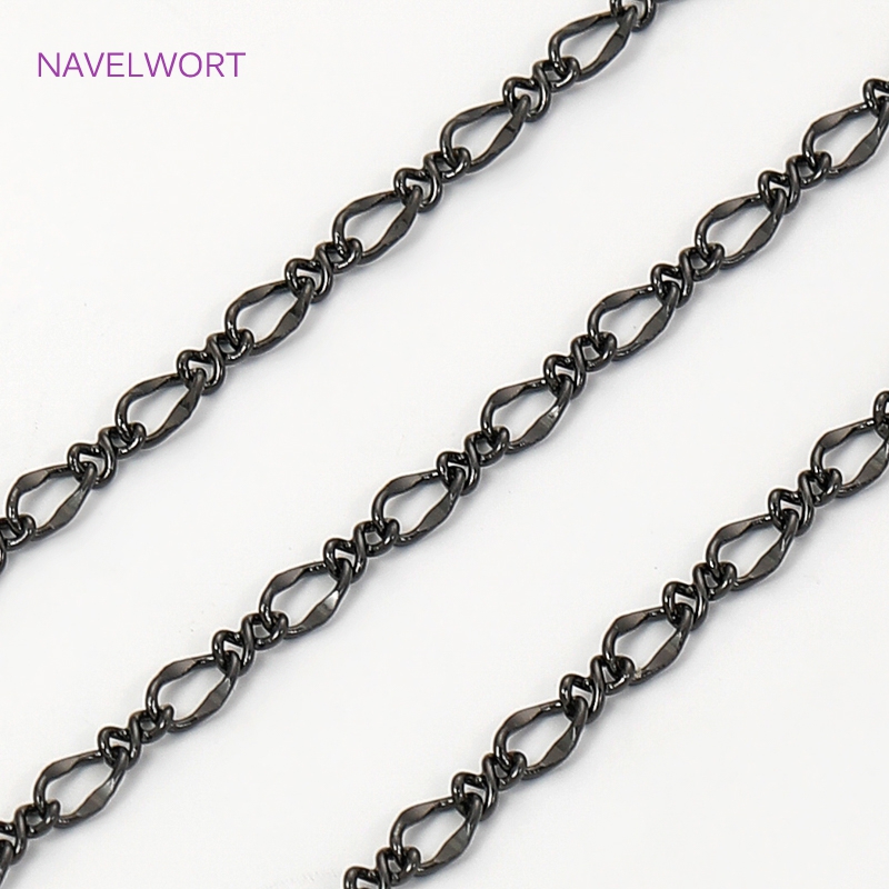 Black Color Oval Thin Chains F - Embroidery Art 评论和价格