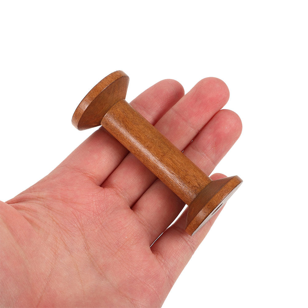 7Pcs Wooden Thread Spools Vint - Embroidery Thread 评论和价格