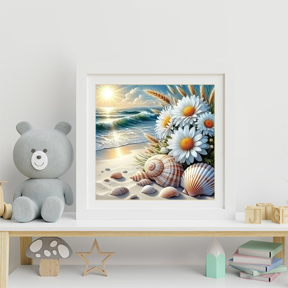 Diamond Painting Seaside Lands - Embroidery Daisy Flower 评论和价格