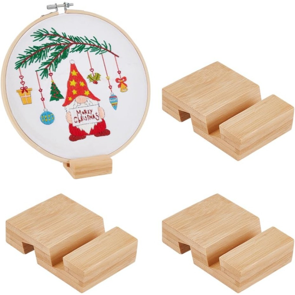 4Pcs Embroidery Hoop Wooden Ba - Embroidery Hoop Stand 评论和价格