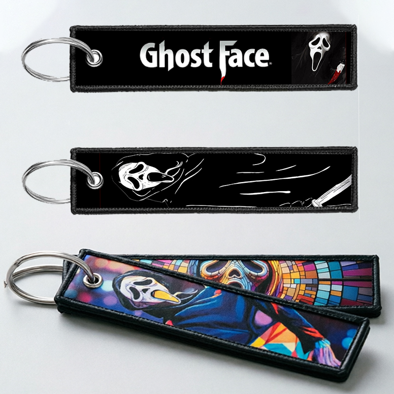 GHOST FACE Key Chain for Men W - Embroidery Gift 评论和价格