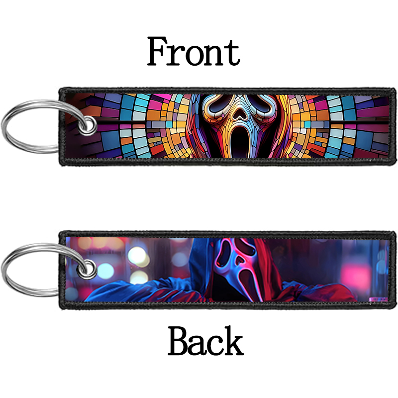 GHOST FACE Key Chain for Men W - Embroidery Gift 评论和价格