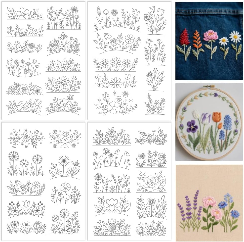 Flowers Water Soluble Stabiliz - Embroidery Paper 评论和价格