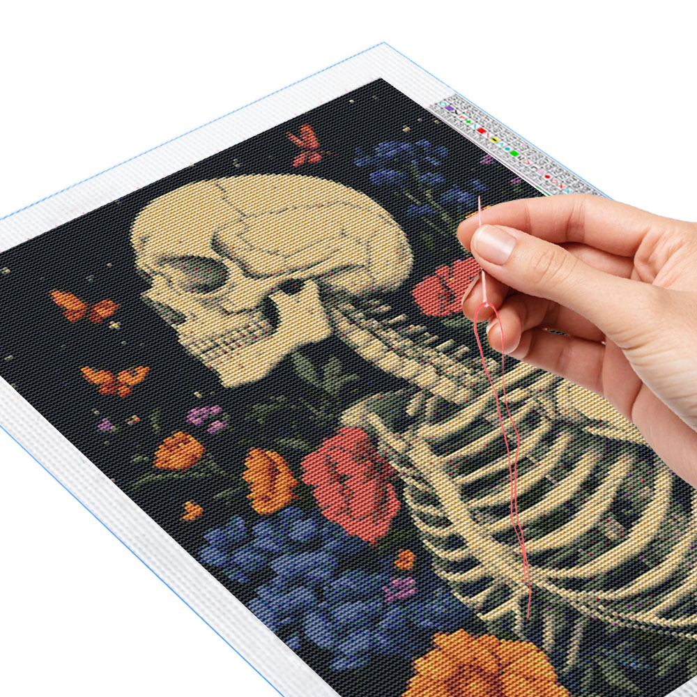 11CT Daisy Skeleton Cross Stit - Embroidery Daisy Flower 评论和价格