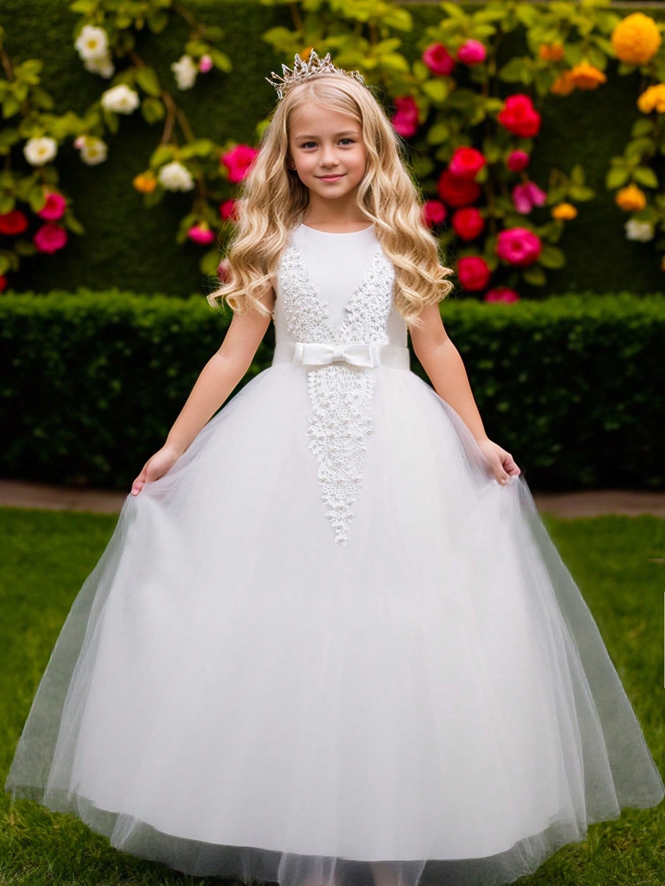 Flower Girl Dresses for Weddin - Embroidery White Dress 评论和价格