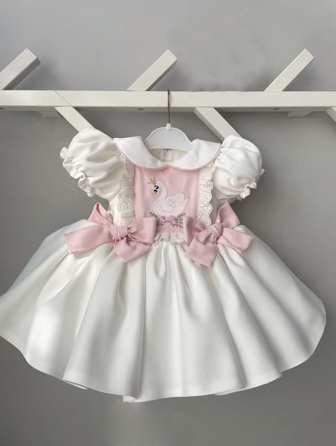 0-12Y Baby Girl Summer White S - Embroidery White Dress 评论和价格