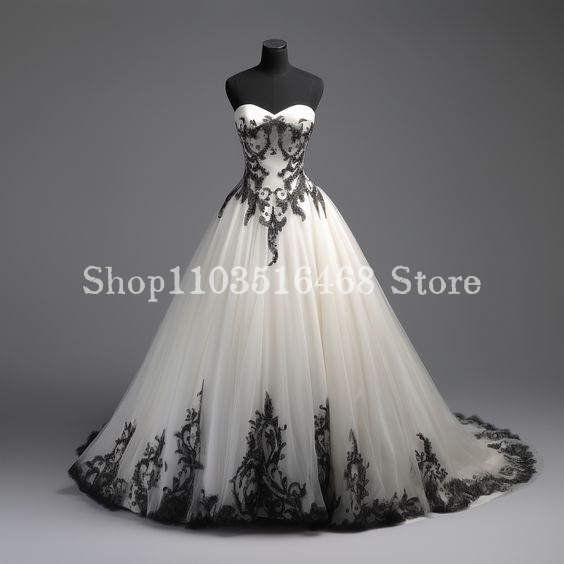 Black White Gothic Embroidered - Embroidery White Dress 评论和价格