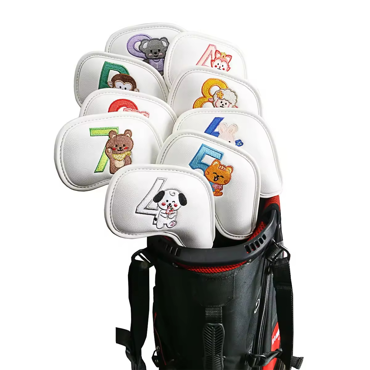 9Pcs Cute Cartoon Animal Golf  - Embroidery Gift 评论和价格