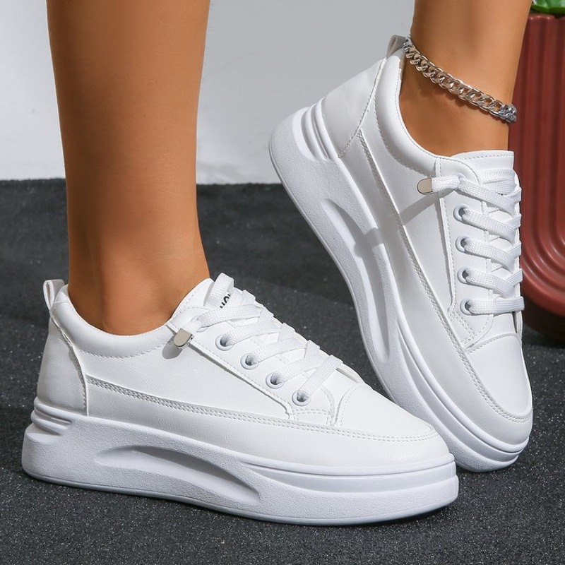 Women White Sneakers Autumn La - Embroidery White 评论和价格