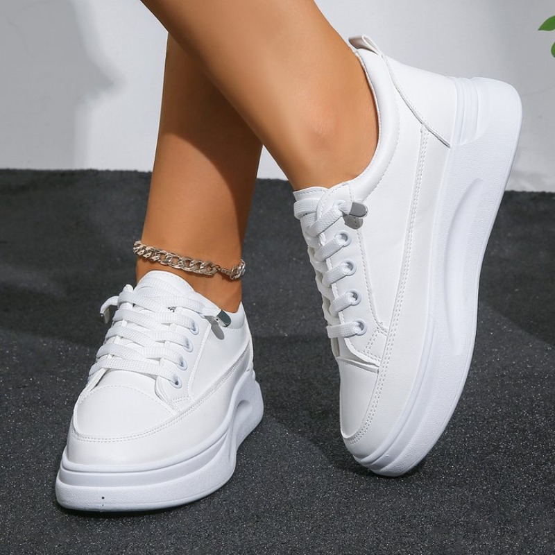 Women White Sneakers Autumn La - Embroidery White 评论和价格