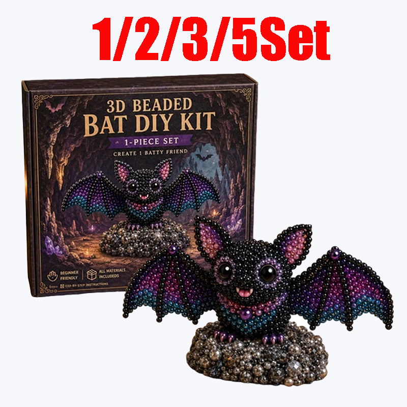 1/2/3/5Set 3D Beaded Bat Craft - Embroidery Paper 评论和价格