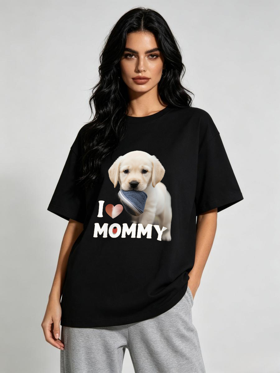 T-Shirt Animal Print Relaxed U - Embroidery Moisturizer 评论和价格