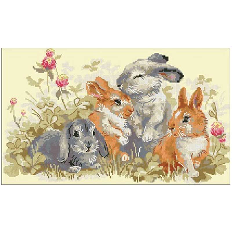 Four Little Rabbits Animals Pa - Embroidery Kurta Men 评论和价格