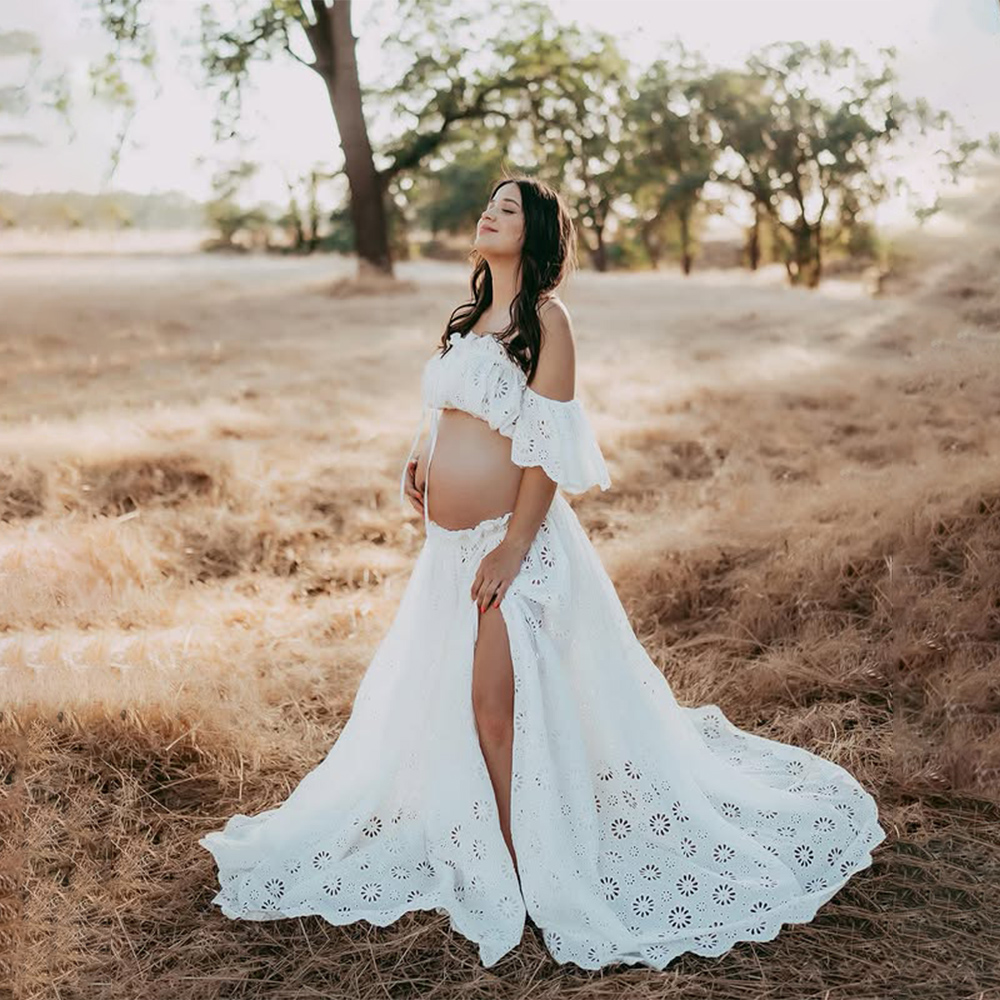 Plus Size Maternity Dresses Ph - Embroidery White Dress 评论和价格